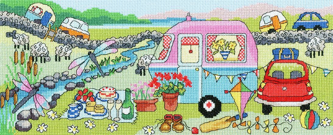 Julia Rigby - Caravan Fun Cross Stitch Kit by Bothy Threads