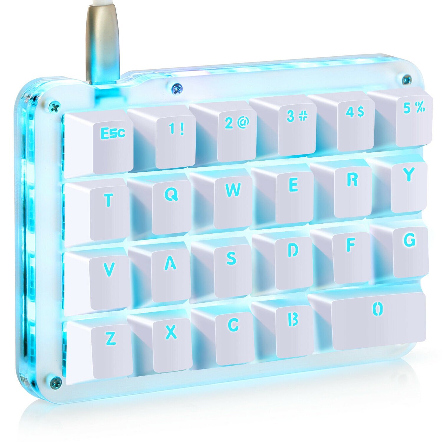 Portable Mechanical Gaming Keypad 23 Programmable Keys Keyboard Blue Switches-RD