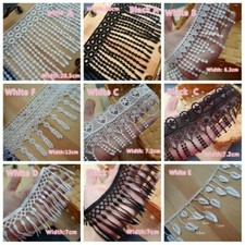 1M Tassel Lace Trim Edge Fringe Sew Trimming Wedding Dress Curtain Craft Costume