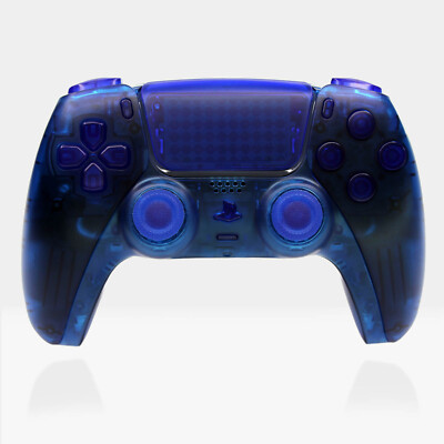 Triple Clear Blue Killscreen x Sony DualSense PS5 Custom Controller Clicky