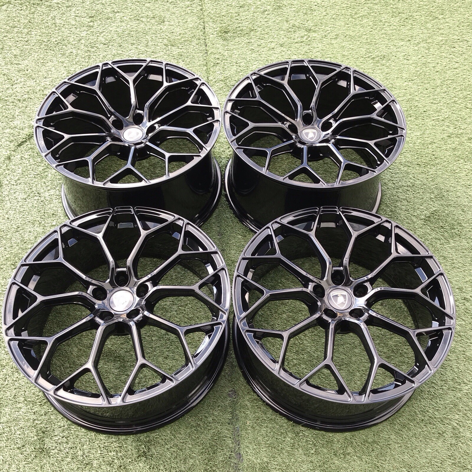 20 LAMBORGHINI HURACAN PERFORMANTE  RIMS OEM Technica 4 BLACK 4T0601017 NEW EVO