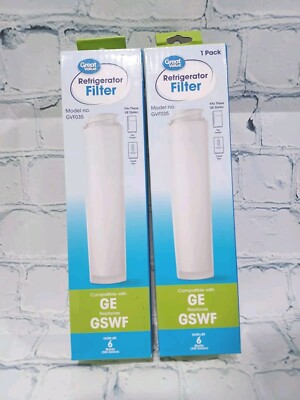 Great Value Refrigerator Filters Model No GVF035 GE Compatible Replaces GSWF 