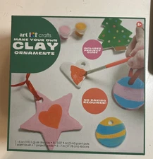 Art 101 Crafts No Bake Clay Ornaments Kit. D-5