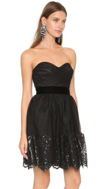 NEW NOTTE BY MARCHESA Strapless Tulle Cocktail DRESS SIZE 8 $795 BLACK NORDSTROM | eBay
