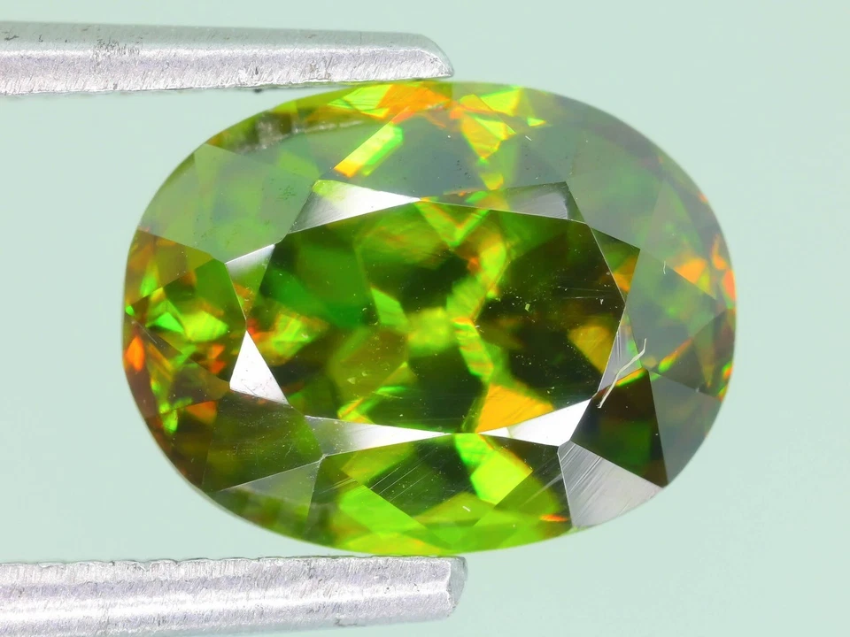 4 Ct Natural Full Fire Sphene Titanite Oval Shape Gemstone For Jewellery - Image 2 of 4