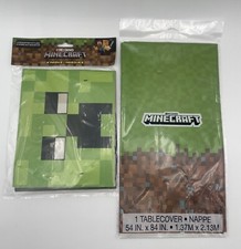 Minecraft 8 Birthday Masks  Tablecover Birthday Supplies