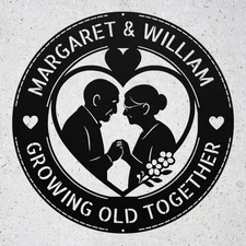 Personalized Senior Metal Art Sign Custom Names Gift for Grandparents Decor
