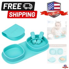 Silicone Foldable Novelty Dinner Plates,Baby Plates Travel Essential with For...