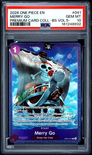 2026 ONE PIECE PREMIUM CARD COLLECTION -BEST SELECTION VOL.5- MERRY GO PSA 10