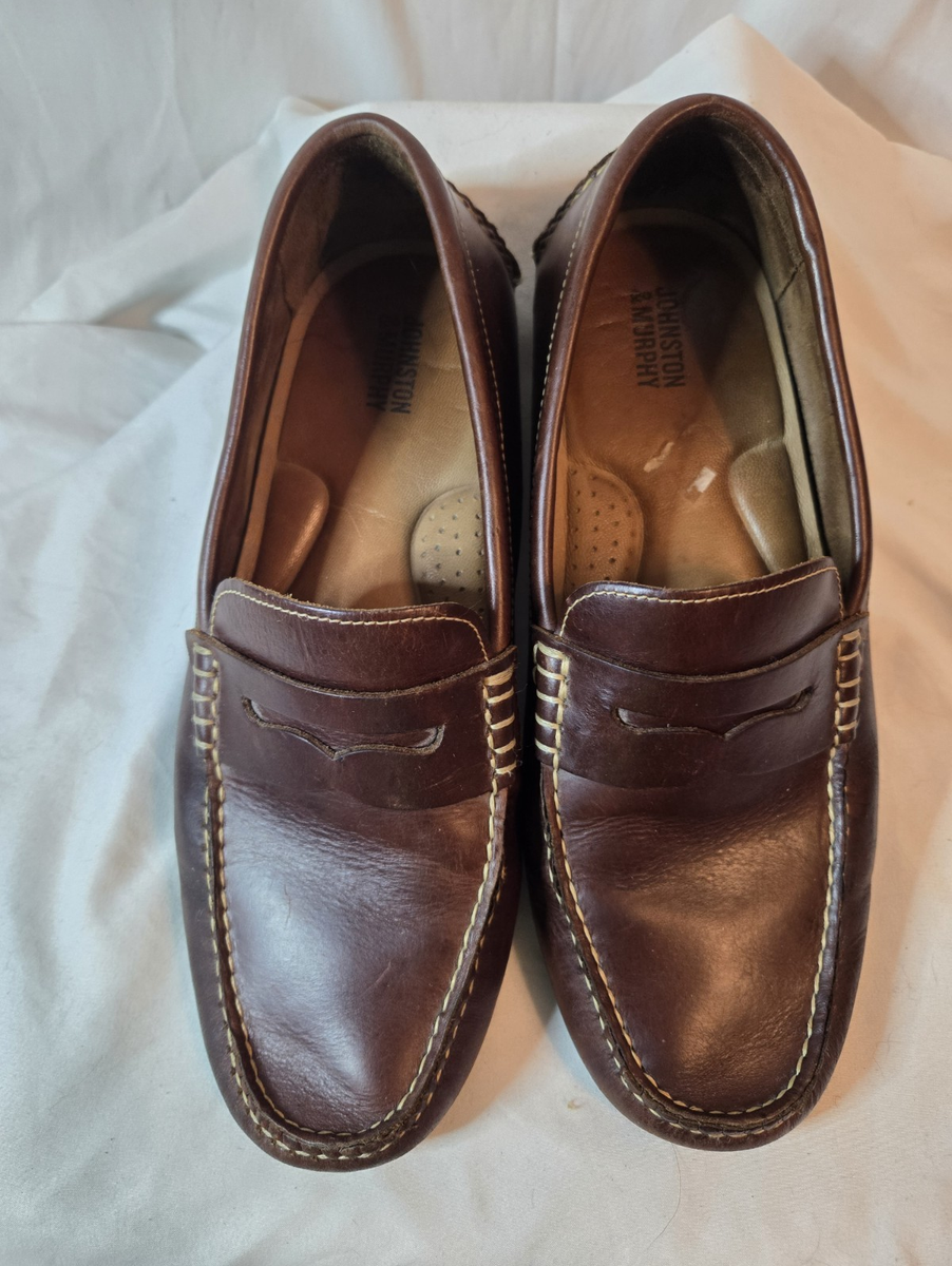 Johnston& Murphy  shoes Mens 9.5 Sheepskin Brown Leather Penny Loafer Style Johnston & Murphy Men main image 2
