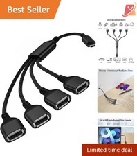 USB C to 4 USB A Adapter 1FT Multiport Hub Car Laptop MacBook iPad Compatible