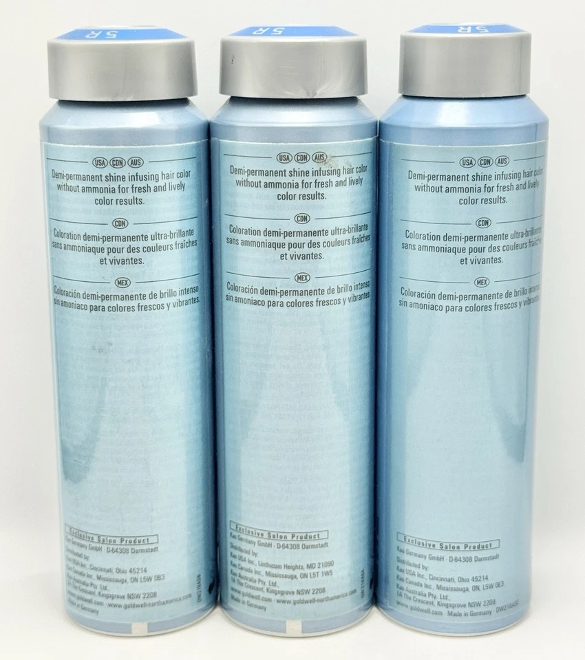 Goldwell Colorance半永久染发剂4.2盎司 罐 (3 包) 全新 — 第 2/4 张图片