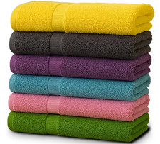 ZUPERIA 6-Pack Bath Towels - 30" x 60" - Ultra Soft 100 Cotton