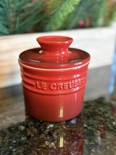 Le Creuset Butter Crock Bell Red Cerise Ombre Stoneware Keeper