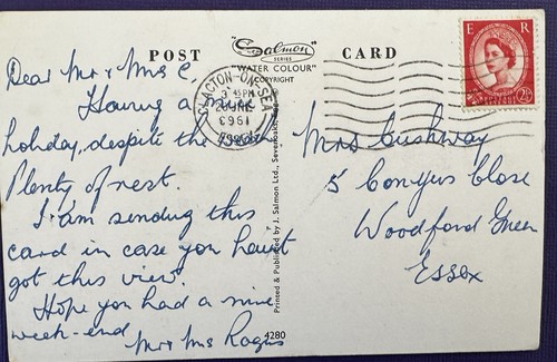 1961 Flatford Watermill (Willy Cottage) East Bergholt Vintage Image Postcard - Picture 2 of 2
