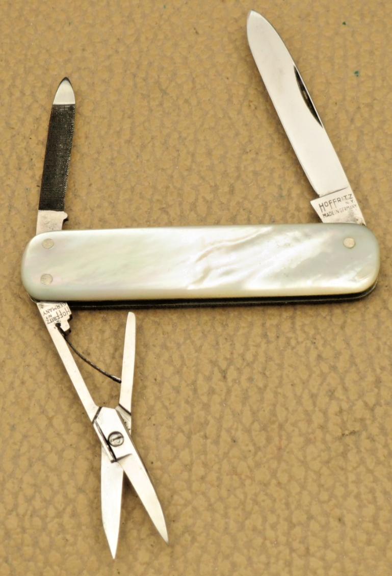 Vintage HOFFRITZ GERMANY Lobster Penknife - Mother of Pearl