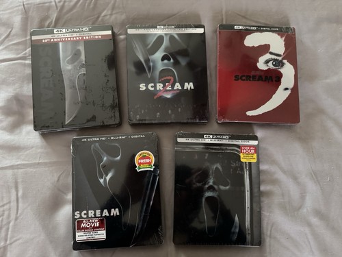 Scream (1996) | 2 | 3 | 5 (2022) | 6 VI 4K (UHD Blu-ray Digital) SteelBook ~ OOP