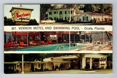 #ad Ocala FL Florida Mt. Vernon Motel Morrison#x27;s Cafeteria Vintage c1970 Postcard $0.99