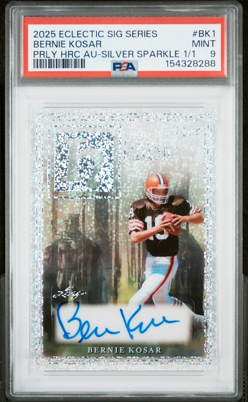 2025 LEAF ECLECTIC SIGNATURE SERIES PURELY HEROIC AUTO BERNIE KOSAR 1/1 PSA 9