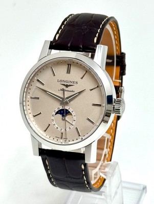 Longines Heritage Mondphase Date Herren 40mm NEU Box & Papiere L4.826.4.92.2