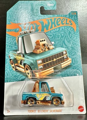 Hot Wheels Toon'd '83 Chevy Silverado Teal & Gold 56th Anniversary