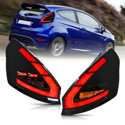 Paar Rot LED Rückleuchte Lampen für Ford Fiesta 2009-2015 Hatchback w/Animation