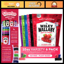 Gourmet Soft & Chewy Licorice Candy Variety Pack - 10oz Twists, 6 Count