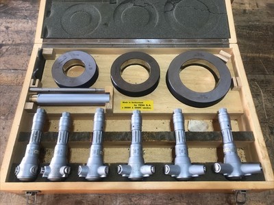 Brown And Sharpe Metric 40-100 mm Intrimik Inside Bore Gage Micrometer Set Nice!