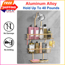Shower Caddy Hanging - Never Rust Organizer Aluminum Over The ShowerHead, Large