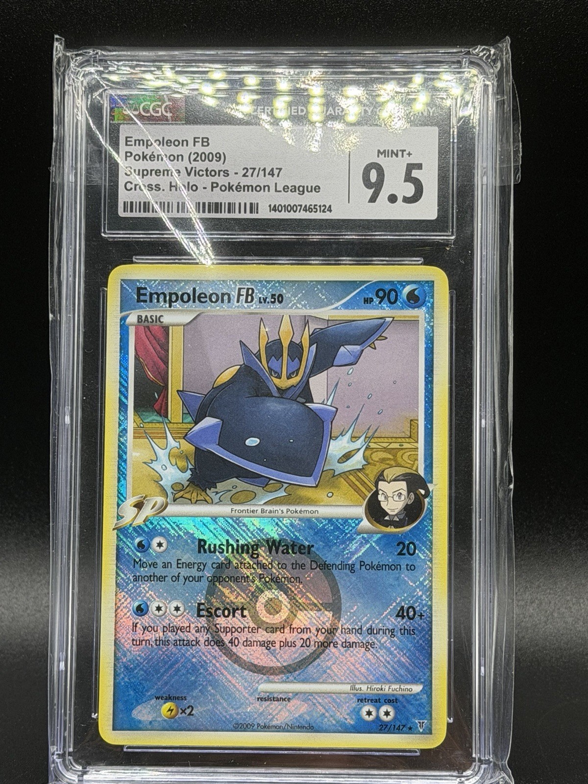 CGC 9.5 GEM MINT Empoleon FB Supreme Victors Crosshatch Holo Pokemon 27/147