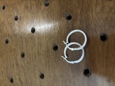 Silver Tone Small Hoop Fashion Earrings Metal Round Lobe Continuous Hoop Closure