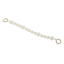 Imitation Pearl Bead Purse Chain 12" for DIY Handbag, Light Gold