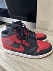Jordan Air Jordan 1 Mid Red/Black Leather Colorblock Mid Top Lace-Up — photo 1