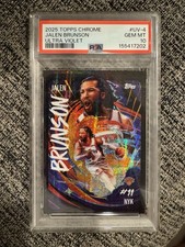 JALEN BRUNSON NY KNICKS 2025-26 Topps Chrome ULTRA VIOLET SSP PSA 10 GEM MINT!