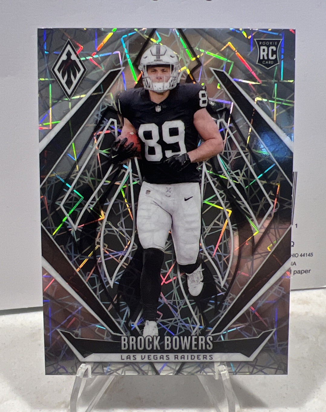 2024 Brock Bowers Panini Phoenix Lazer Prizm Rookie #165