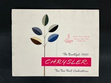 1950 Chrysler Two-tone Paint Combinations Original Sales Brochure Catalog