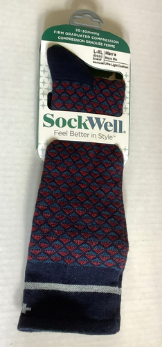 Sockwell Merino Wool Mens L/XL Kneehigh Micro Mix Firm Compression Socks - Picture 4 of 8