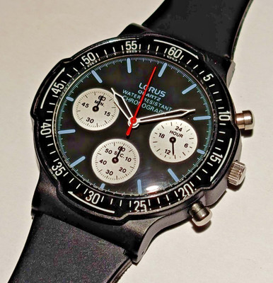 Lorus V654 by Seiko Quarz Chronograph Uhr 37mm - Neue Batterie
