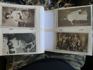 POSTCARD ALBUM & 200 OLD SOCIAL HISTORY POSTCARDS & PHOTOGRAPHS