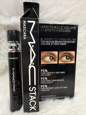 M·A·C Stack SuperStack Mega Brush Mascara In Black - Full Size 0.41 fl.oz - NIB