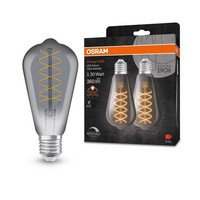 2Er Osram Led Vintage E27 GlüHlampen Edison Smoke 7,8W Wie 30W Dimmbar