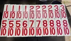Metal Gas Station Price Signs Numbers Lot of 20 Raised Vintage 6” W x 15” L