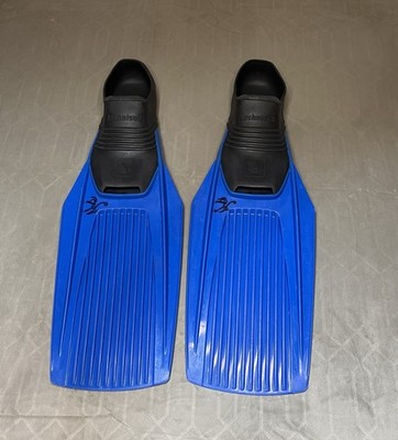 US Divers Aqua Lung Technisub Closed Heel Scuba Dive Fins Blue Size: 38-39/5-6