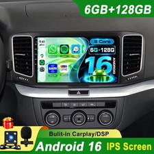 Autoradio Für VW Sharan II 7N Seat Alhambra II CarPlay Android16 GPS Navi 6+128G