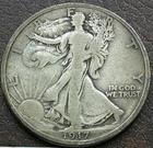 US 1917-D Reverse Walking Liberty Half Dollar  **