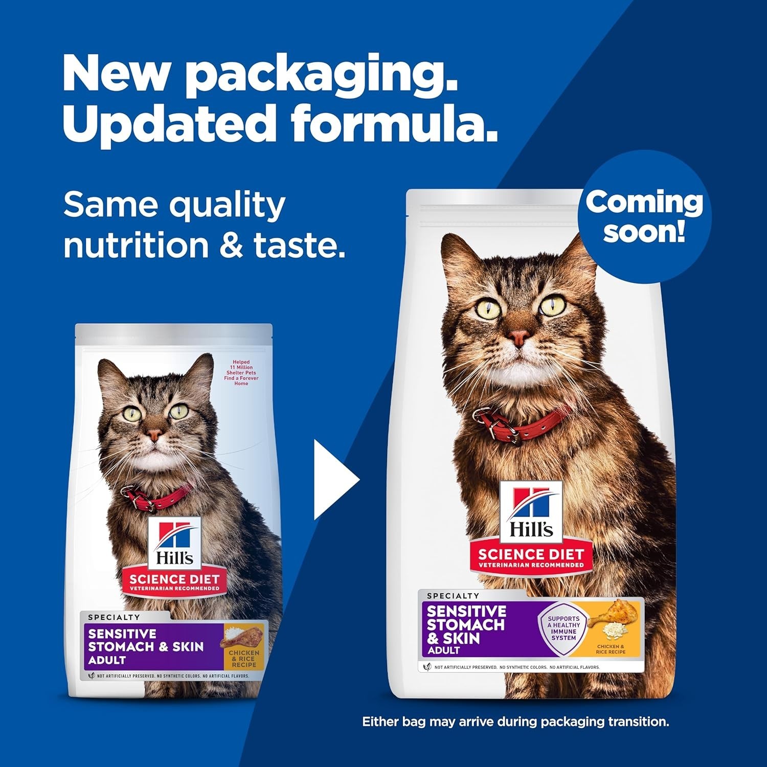 Nutritious Chicken & Rice Formula for Adult Cats - 3.5 lb Sensitive Stomach Food