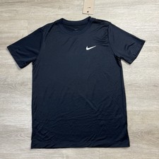 Nike Dri Fit Legend Swoosh Athletic Tshirt Black Kids Youth Size Large NWT