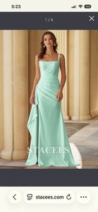 green emerald velvet dress Embellished Wrap Over A-Line Mini Dress in Mint - 2