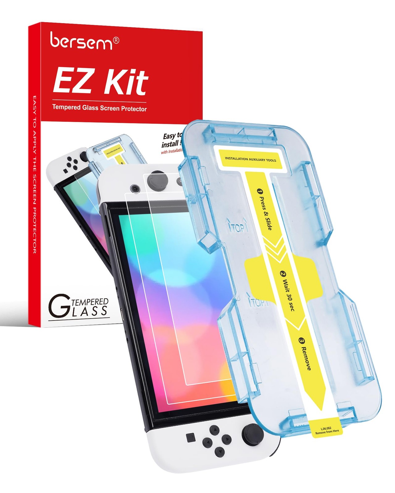 Protection écran en verre trempé pour Nintendo Switch OLED 7 pouces film de protection