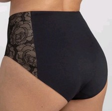 HoneyLove Crossover Medium Support Black Lace Brief Size XL